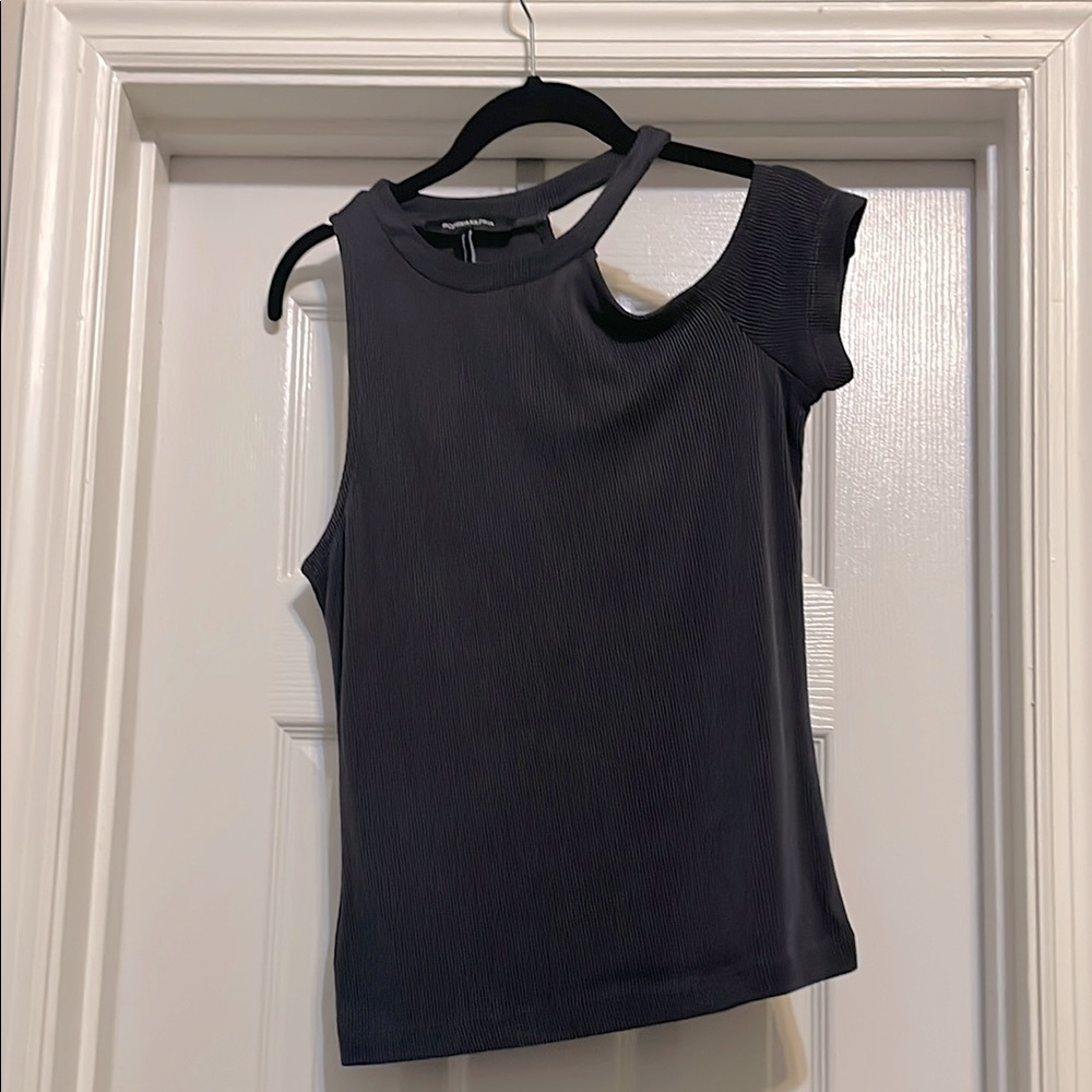 BCBGMAXAZRIA Black Cutout Top